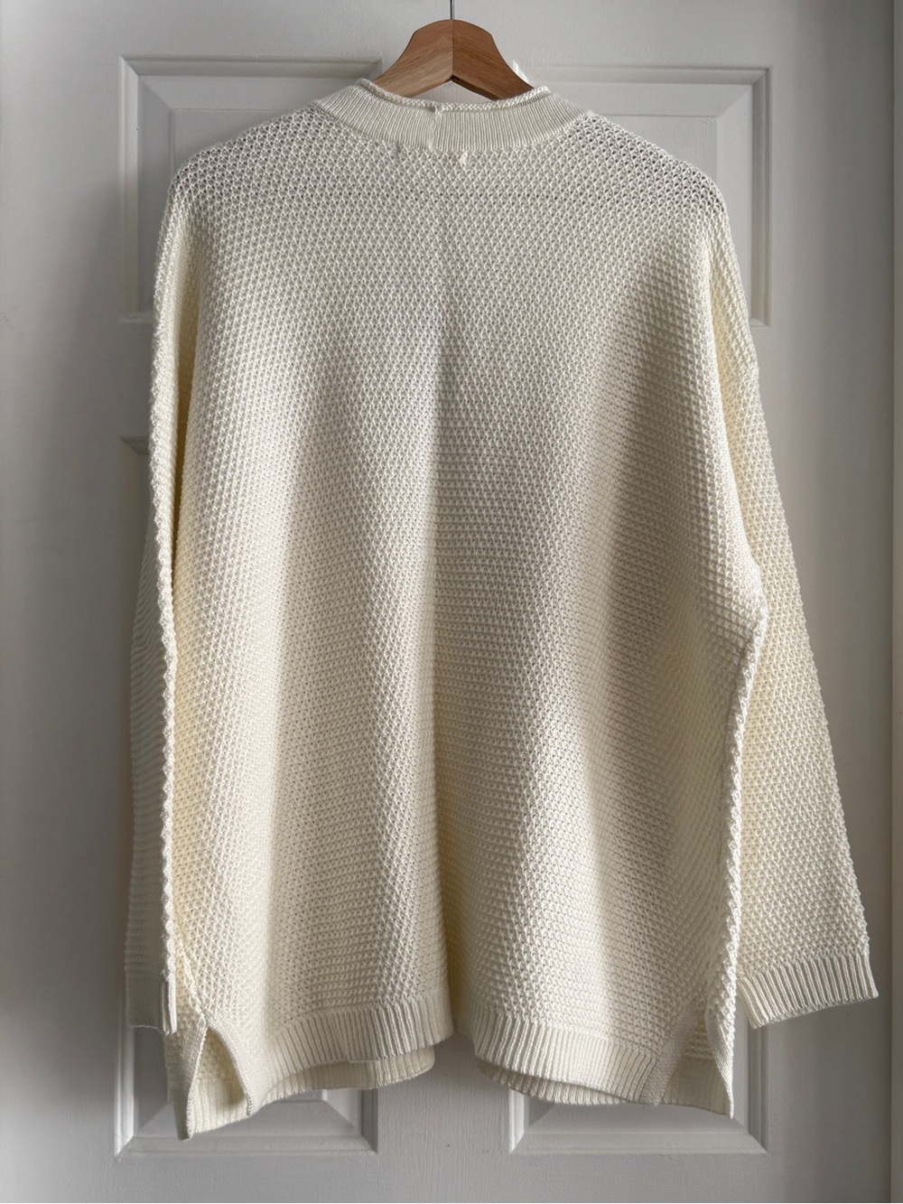 Marine Layer Catilina Cream Textured Open-Front Knit Cardigan - Picture 4 of 7